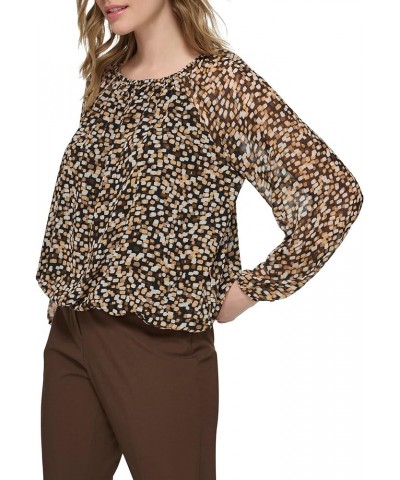 Women's Printed Long Sleeve Blouse Cantalpe/Demitse Mlt $33.36 Blouses