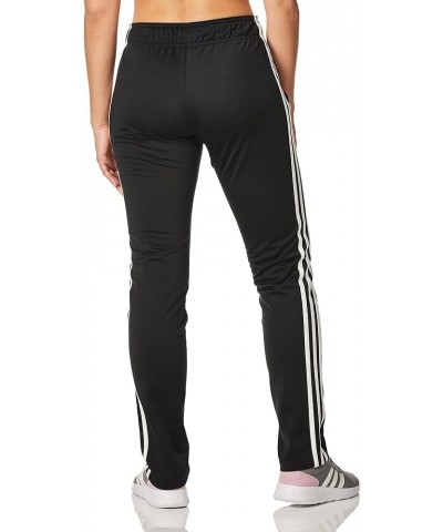 Women's Warm-up Tricot Regular 3-Stripes Track Pants Black $17.89 Pants