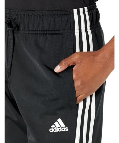 Women's Warm-up Tricot Regular 3-Stripes Track Pants Black $17.89 Pants