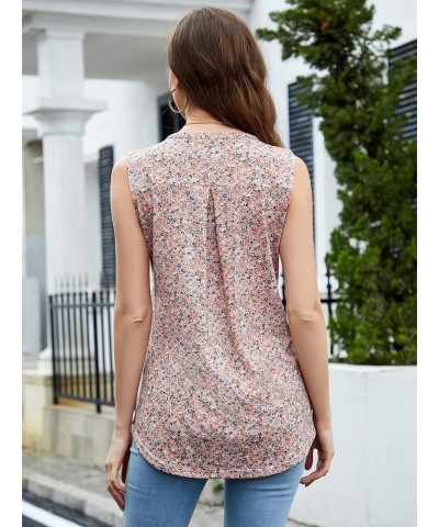 Women Summer Casual Short Sleeve T-Shirts V Neck Tops Short Sleeve Loose Fit Tunic Blouses Floral Pink Blue $11.76 Tops