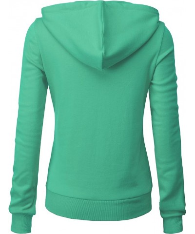 Women's Slim Fit Zip Up Hoodie Lightweight Long Sleeve Kangaroo Pocket Basic Casual wear Oscwohol030-spearmint $16.91 Hoodies...