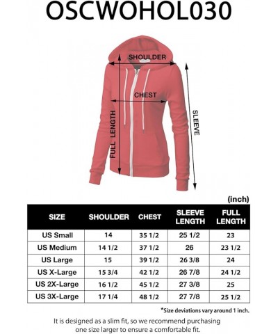 Women's Slim Fit Zip Up Hoodie Lightweight Long Sleeve Kangaroo Pocket Basic Casual wear Oscwohol030-spearmint $16.91 Hoodies...