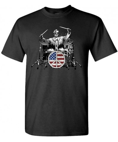 ABE Lincoln Drums - Rock 101 America Flag - Unisex T-Shirt Black $10.17 T-Shirts