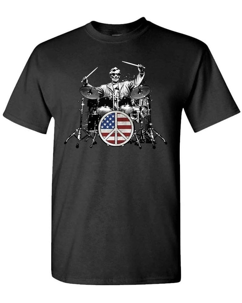 ABE Lincoln Drums - Rock 101 America Flag - Unisex T-Shirt Black $10.17 T-Shirts