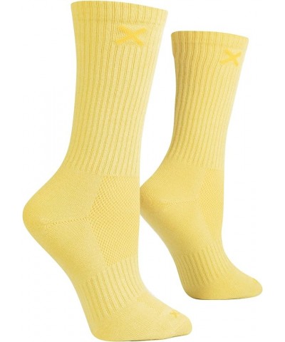 Basix Solid Heather Color Crew Socks for Men & Women, Assorted Yellow Heather $9.17 Socks