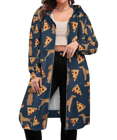 Zip Up Hoodie Women - Long Sleeve Fall Hoodeds Abandoned Truck Sweatshirts Fall Jacket Coat with Pockets Vizsla Pizza $21.44 ...