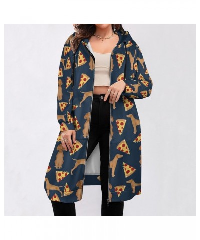 Zip Up Hoodie Women - Long Sleeve Fall Hoodeds Abandoned Truck Sweatshirts Fall Jacket Coat with Pockets Vizsla Pizza $21.44 ...