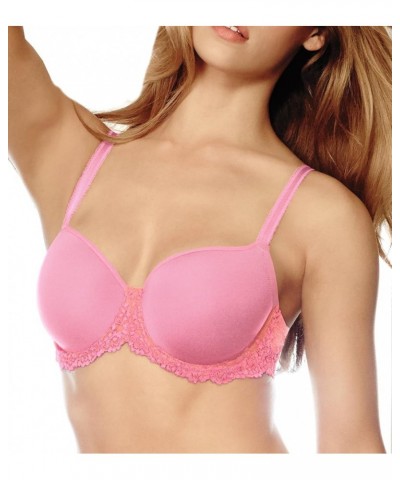 Women's Embrace Lace Contour Bra Coral/Pink $31.86 Lingerie