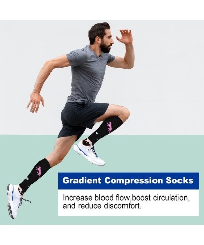 Graduated Medical Compression Socks for Women&Men Circulation Recovery-Knee High Supports Running Athletic Socks Multicoloure...