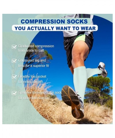 Graduated Medical Compression Socks for Women&Men Circulation Recovery-Knee High Supports Running Athletic Socks Multicoloure...