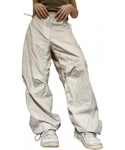 Women's Baggy Cargo Pants Wide Leg Harajuku Vintage Y2K Low Rise Trousers Streetwear Jogger Relaxed Cinch Pants A-beige $13.9...