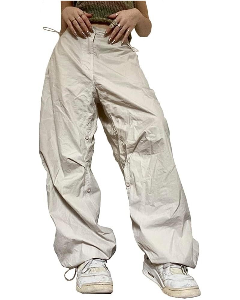 Women's Baggy Cargo Pants Wide Leg Harajuku Vintage Y2K Low Rise Trousers Streetwear Jogger Relaxed Cinch Pants A-beige $13.9...