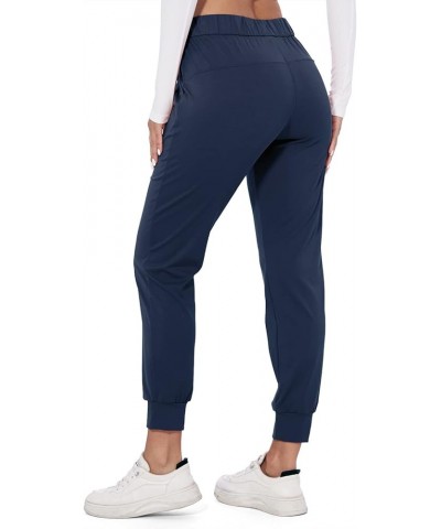 Womens Joggers Lightweight Running Pants with Pockets, Drawstring Jogging Pants Navy Blue-new Batch $18.75 Activewear