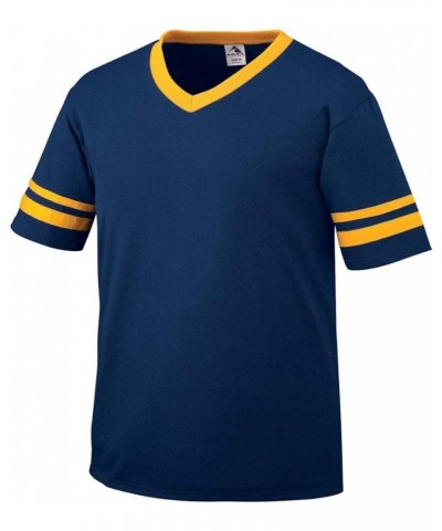 Men's Sleeve Stripe Jersey Navy/ Gold $11.81 Jerseys