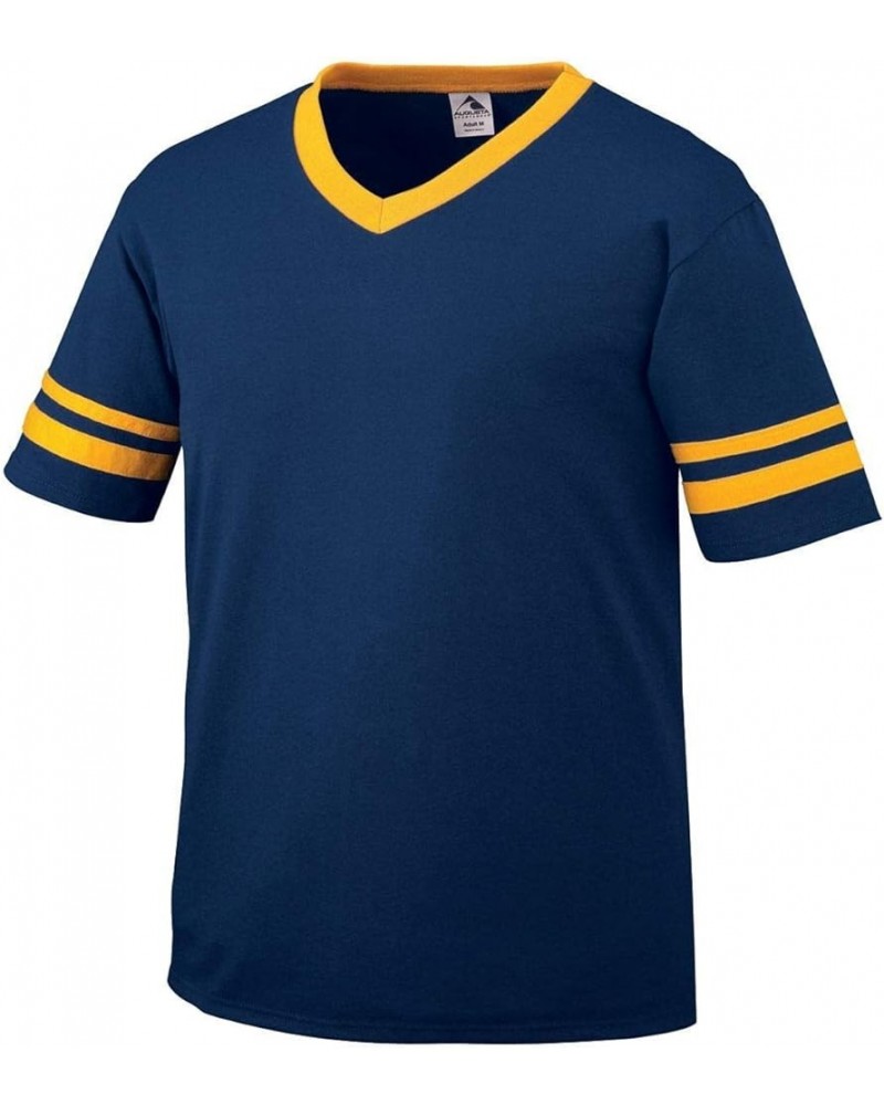 Men's Sleeve Stripe Jersey Navy/ Gold $11.81 Jerseys