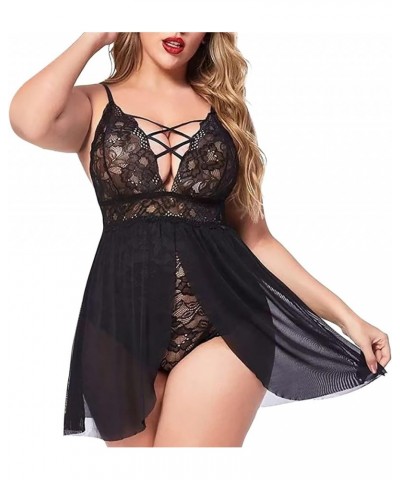 Womens Babydoll Lingerie Mesh Sheer Strap Sexy Nightwear Chemise Teddy Full Slip Sleepwear V Neck Negligee Nightie Jzx2305294...