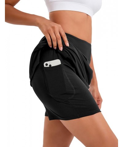 Women's Active Athletic Skort Lightweight Tennis Skirt Perfect for Running Training Sports Golf D05 Black05 $19.79 Skorts