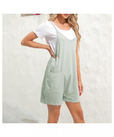 Women's Jumpsuits, Rompers for Women Summer Comfy Casual Baggy Suspender Shorts Cotton Linen Overalls with Pockets 016-ag $7....