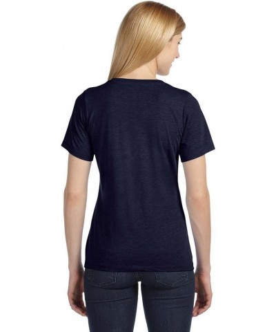 Missy Made in the USA Jersey Short-Sleeve V-Neck T-Shirt - NAVY - L $8.67 Activewear