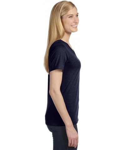 Missy Made in the USA Jersey Short-Sleeve V-Neck T-Shirt - NAVY - L $8.67 Activewear