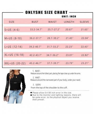 Women's Casual Crewneck T Shirts Ribbed Knit Sweater Slim Fit Solid Basic Ladies Pullovers Fall Long Sleeve Tops B-beige $14....