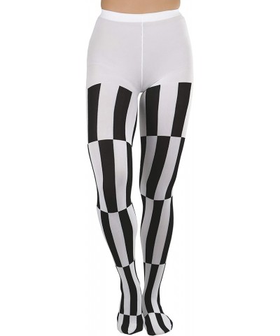 Women's Harlequin Designed Opaque Full Footed Pantyhose Abstract Jazzy Stripe $9.85 Socks