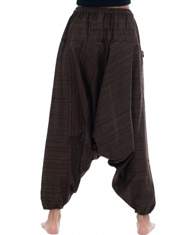 Harem Pants for Women Boho Clothing Cotton Brown $13.23 Pants