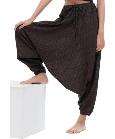 Harem Pants for Women Boho Clothing Cotton Brown $13.23 Pants