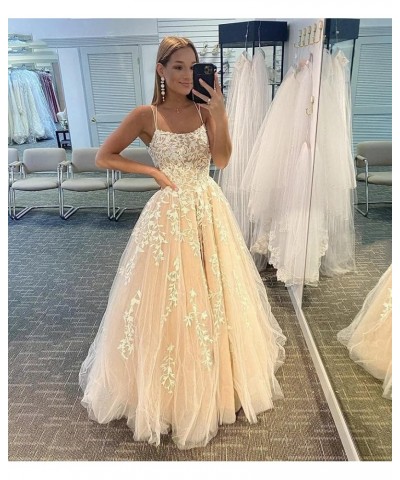 Prom Dresses Long Ball Gown for Women Spaghetti Straps Tulle A-Line Sexy Backless Formal Party Gowns with Pockets Red $49.39 ...