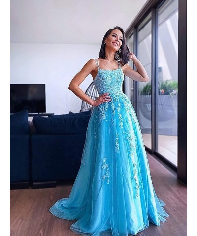 Prom Dresses Long Ball Gown for Women Spaghetti Straps Tulle A-Line Sexy Backless Formal Party Gowns with Pockets Red $49.39 ...