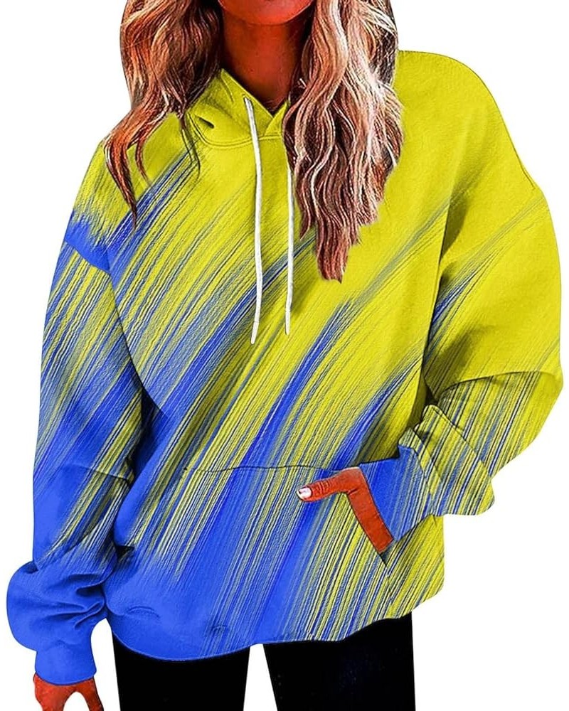 Women's Tie Dye Color Block Long Sleeve Hoodies Pullover Drawstring Pullover Sweatshirt Tops 1-yellow $13.42 Hoodies & Sweats...