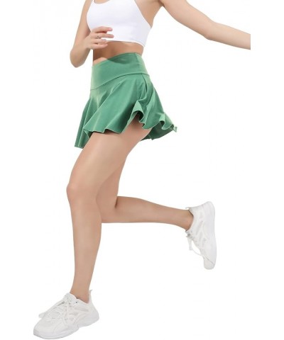 Women's Pleated Workout Tennis Skirts Built-in Shorts High Waisted Athletic Sports Skorts Activewear Green $9.53 Skorts