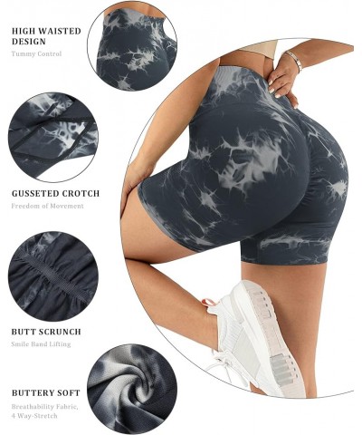 High Waisted Seamless Workout Leggings for Women Scrunch Butt Lifting Leggings Gym Booty Yoga Pant 0-tie Dye Grey $10.19 Acti...