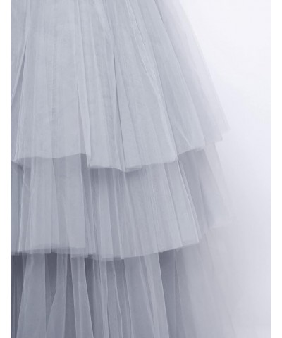 Women Wedding Maxi Long Tulle Skirt Puffy Tiered Layered Floor Length A Line Tutu Skirts for Wedding Prom Party Evening Purpl...