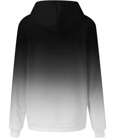 Women's Lightweight Pullover Hoodies Casual Long Sleeve Sweatshirts Tops with Pocket Black $16.25 Hoodies & Sweatshirts