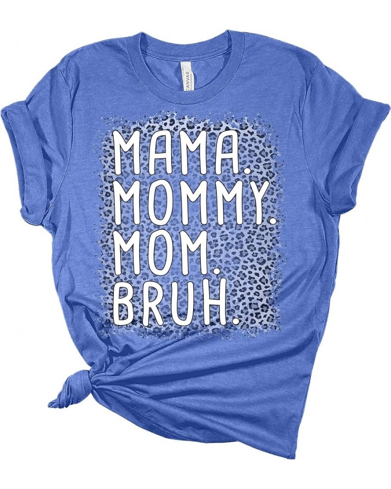 Womens Mama Mommy Mom Bruh Shirts Funny Momma Tshirts Cool Short Sleeve Graphic Tees Cute Plus Size Summer Tops for Women Hea...