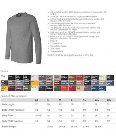 Canvas Men's 4.2 oz. Filmore Long-Sleeve T-Shirt 3501 Ash-gold $10.79 T-Shirts