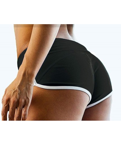 Women's Active Shorts Fitness Sports Yoga Booty Shorts for Running Gym Workout Black/White $11.87 Activewear