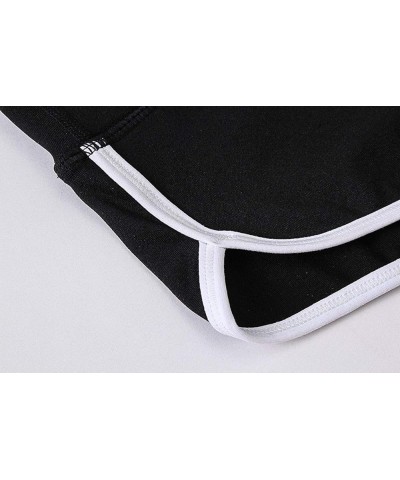 Women's Active Shorts Fitness Sports Yoga Booty Shorts for Running Gym Workout Black/White $11.87 Activewear