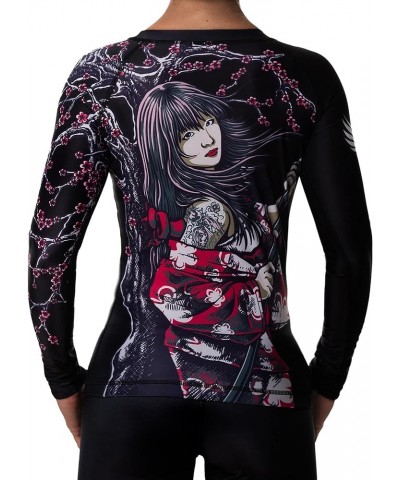 Women's Sakura BJJ Rash Guard MMA Black Black $33.14 Swimsuits