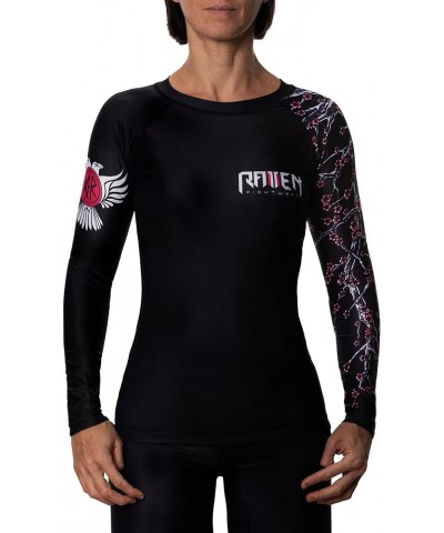 Women's Sakura BJJ Rash Guard MMA Black Black $33.14 Swimsuits