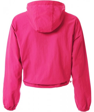 Women's Lightweight Y2K Cropped Jackets Yoga Quick Dry Windbreaker Zipper Jackets Workout Running Hoodie Jackets A Fuchsia $1...