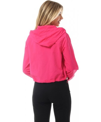 Women's Lightweight Y2K Cropped Jackets Yoga Quick Dry Windbreaker Zipper Jackets Workout Running Hoodie Jackets A Fuchsia $1...