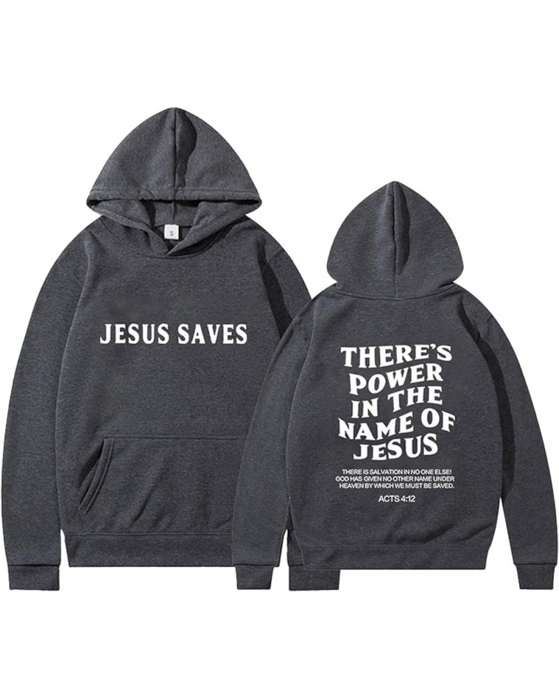 Graphic Hoodies For Women There'S Power In The Name Of Jesus Sweatshirt With Pocket Drop Shoulder Drawstring Christian Hooded...