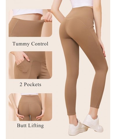 Fleece Lined Leggings Thermal Leggings for Women Tummy Control High Waisted Leggings for Women with Pockets Khaki $14.29 Legg...