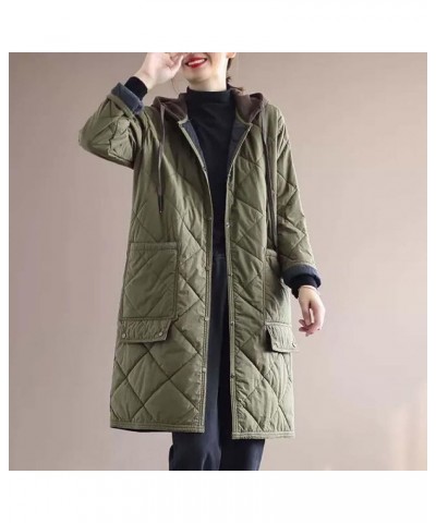 Womens Winter Coats Lightweight Puffer Jackets Thicken Quilted Jacket Warm Plus Size Cardigan Long Down Coats Outerwear A02_a...