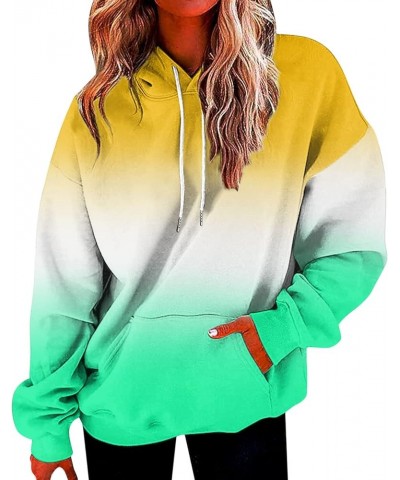 Oversized Graphic Hooded Sweatshirts for Women Loose Fit Long Sleeve Drawstring Hoodies Comfy Casual Fall Clothes A3-yellow $...