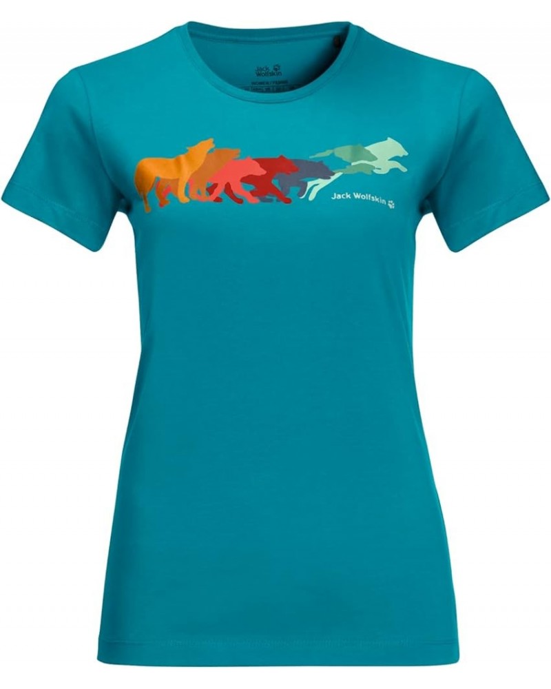 Women's Rainbow Wolf T W Dark Cyan $9.87 Activewear