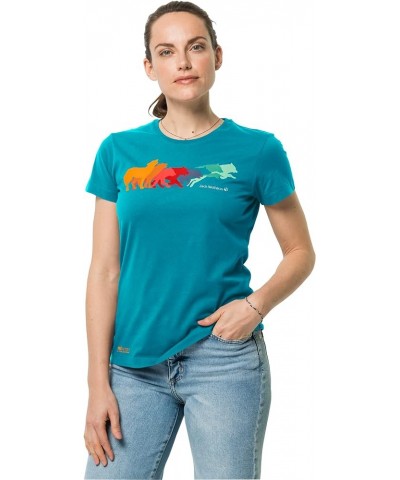 Women's Rainbow Wolf T W Dark Cyan $9.87 Activewear