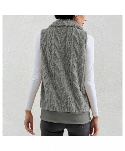 Vests For Women Winter Casual Zip Up Fleece Shaggy Jackets Coats Fashion Graphic Plus Size Cardigan Sweaters Outwear V6-gray ...